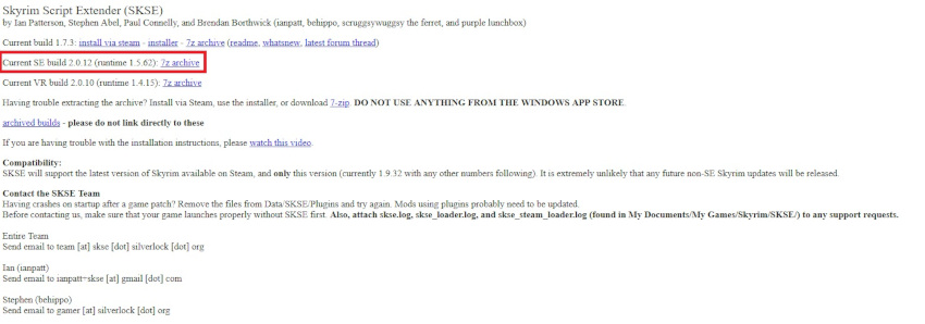 how to download skse 64 for sse